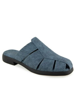 �G�A���\�[���Y ���f�B�[�X �V���[�Y �p���v�X Aerosoles Women's 4Ever Almond Toe Flat Mule Denim Fabric �f�j��