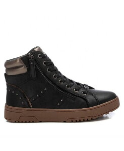 LV^C fB[X V[Y Xj[J[ u[c U[ Carmela Collection Leather Sneaker Booties By Xti Black ubN