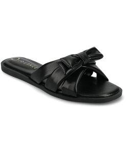 yz Wl RNV fB[X T_ V[Y Women's Prylin Bow Slip On Flat Sandals Black