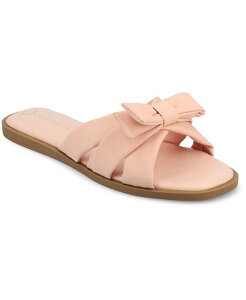 Wl RNV fB[X V[Y T_ Journee Collection Women's Prylin Bow Slip On Flat Sandals Pink sN