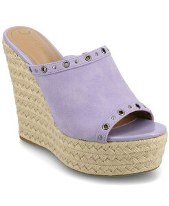�W�����l �R���N�V���� ���f�B�[�X �V���[�Y �T���_�� �v���b�g�t�H�[�� Journee Collection Women's Yari Platform Espadrille Wedge Sandals Lilac ���C���b�N