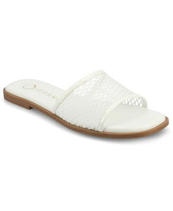 Wl RNV fB[X V[Y T_ Journee Collection Women's Breckley Slip-On Flat Sandals White zCg