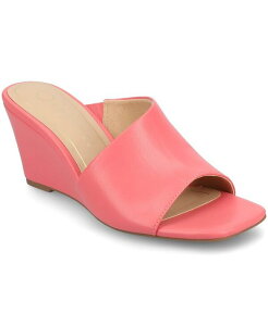 �W�����l �R���N�V���� ���f�B�[�X �V���[�Y �T���_�� Journee Collection Women's Clementine D'Orsay Slip-On Wedge Sandals Coral �R�[����