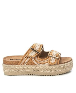 LV^C fB[X V[Y T_ Refresh Women's Cork Footbed Crochet Sandals By Xti Beige x[W