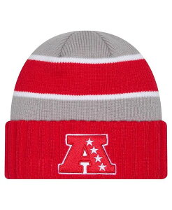 yz j[G Y Xq ANZT[ Men's Red AFC 2025 NFL Pro Bowl Cuffed Knit Hat Red