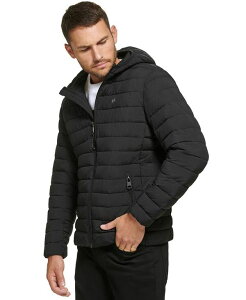 JoNC Y AE^[ WPbgEu] LeBO WPbg Calvin Klein Men's Hooded & Quilted Packable Jacket Ebony
