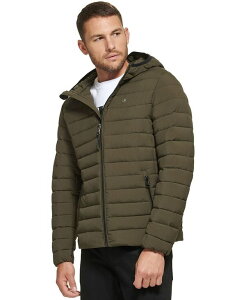 JoNC Y AE^[ WPbgEu] LeBO WPbg Calvin Klein Men's Hooded & Quilted Packable Jacket Olive I[u