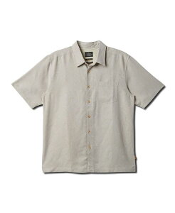 �N�C�b�N�V���o�[ �E�H�[�^�[ �}�� �����Y �g�b�v�X �V���c Quiksilver Waterman Quiksilver Men's Island Jungle Woven Shirt Pelican