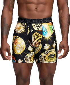 yz A_[A[}[ Y {NT[pc A_[EFA Men's Performance Tech Mesh Graphic 6" Boxer Briefs Black/gold