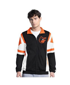 �X�^�[�^�[ �����Y �A�E�^�[ �W���P�b�g�E�u���]�� �W���P�b�g Starter Men's Black/Orange Baltimore Orioles Contender Tricot Full-Zip Track Jacket Black Orange �u���b�N