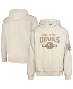���x���E�F�A �����Y �A�E�^�[ �p�[�J�[�E�X�E�F�b�g �W���[�W�[ �p�[�J�[ LevelWear Men's Jack Hughes Khaki New Jersey Devils Oversized Contact Name Number Pullover Hoodie Khaki �J�[�L