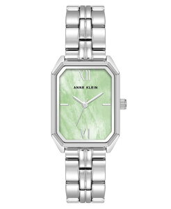 ANC fB[X ANZT[ rv Anne Klein Women's Quartz Mint and Silver-Tone Octagonal Metal Alloy Bracelet Watch 24mm Silver-Tone Mint ~g
