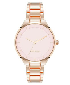 iCEFXg fB[X ANZT[ rv Nine West Women's Quartz Pink and Rose Gold-Tone Metal Alloy Watch 34mm Pink Rose Gold-Tone sN