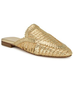 iCEFXg fB[X V[Y T_ Nine West Women's Campton Casual Slip-On Mules Gold S[h