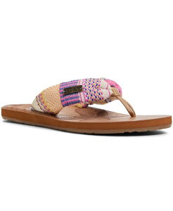 LV[ fB[X V[Y T_ Roxy Women's Tulum Slip-On Flat Sandals Multi }`J[