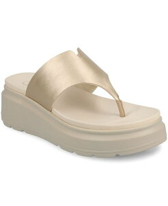 Wl RNV fB[X V[Y T_ Journee Collection Women's Carah Slip-On Wedge Sandals Champagne Vp