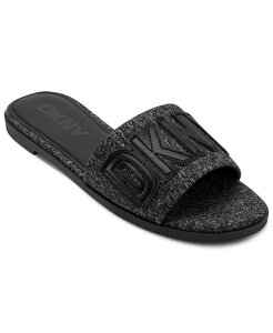 _i L j[[N fB[X V[Y T_ DKNY Women's Willow Slide Slip-On Flats Sandals Black ubN