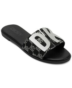 _i L j[[N fB[X V[Y T_ DKNY Women's Waltz Slip-On Flat Sandals Black Nickel ubN