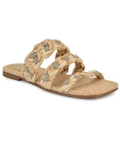 iCEFXg fB[X V[Y T_ Nine West Women's Qazz Slip-on Flat Sandals Light Natural
