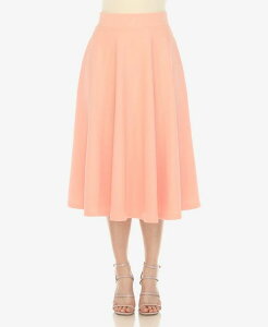 �z���C�g�}�[�N ���f�B�[�X �{�g���X �X�J�[�g White Mark Women's Flared Skirt with Pockets Peach �s�[�`