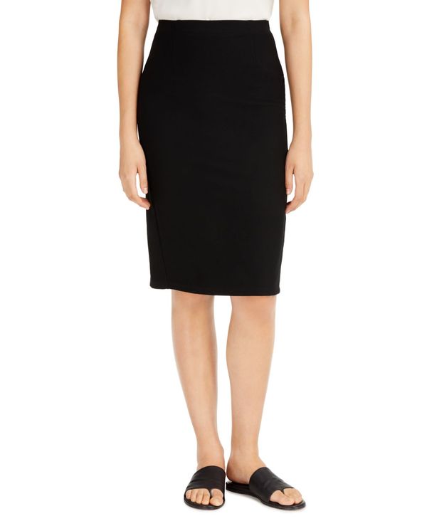 エイリーンフィッシャー レディース スカート ボトムス High-Waist Pencil Skirt Regular & Petite Sizes Black スカート