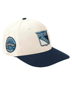 �X�^�[�^�[ �����Y �A�N�Z�T���[ �X�q Starter Men's Cream/Navy New York Rangers Blue Wave Classic Adjustable Hat Cream Navy �N���[��