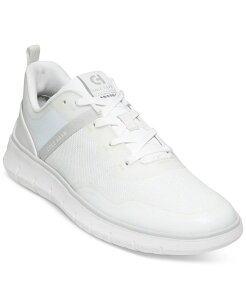 �R�[���n�[�� �����Y �V���[�Y �X�j�[�J�[ ���[�X Cole Haan Men's Generation ZEROGRAND Stitchlite Lace-Up Sneakers White-Microchip �z���C�g