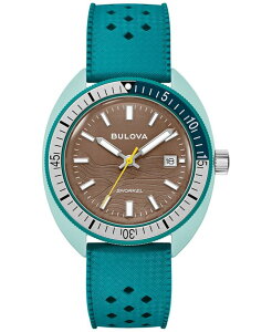 uo Y ANZT[ rv Bulova Men's Classic Green HNBR Rubber Strap Watch 41mm Green O[