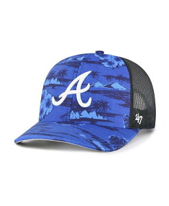 47 uh Y ANZT[ Xq '47 Brand Men's Blue Atlanta Braves Fiji Trucker Adjustable Hat Blue u[