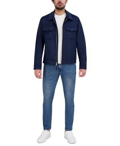 o[gOn Y AE^[ WPbgEu] XG[h WPbg Robert Graham Men's Faux Suede Field Jacket Navy lCr[