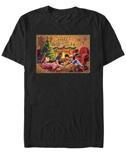 �t�B�t�X�T�� �����Y �g�b�v�X T�V���c Fifth Sun Men's Cozy Christmas Game Short Sleeve T-Shirt Black �u���b�N