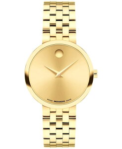 oh fB[X ANZT[ rv Movado Women's Museum Classic Swiss Quartz Light Yellow PVD Watch 29.5mm Gold-Tone S[h
