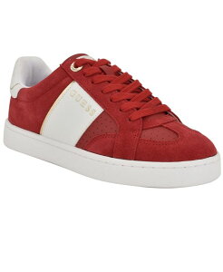 QX fB[X V[Y Xj[J[ [X GUESS Women's Jrone Lace-Up Low Profile Court Sneakers Red bh