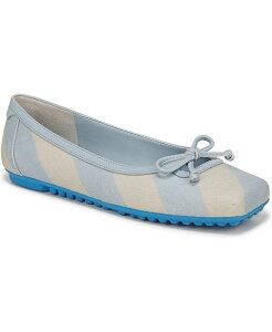 �t�����R�T���g ���f�B�[�X �V���[�Y �p���v�X Franco Sarto Women's Imara Square Toe Ballerina Flats Soft Blue Stripe Twill Fabric �u���[