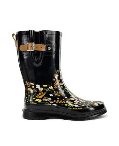 yz EGX^`[t fB[X u[cECu[c V[Y Sweet Bees Mid Rain Boot Black