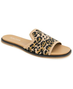 �P�l�X�R�[�� ���f�B�[�X �V���[�Y �T���_�� Kenneth Cole Reaction Women's Warmth Slide Flat Sandals Leopard Knit �A�j�}��