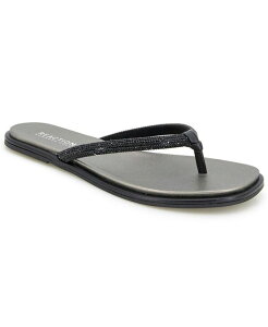 PlXR[ fB[X V[Y T_ Kenneth Cole Reaction Women's Wynwood Crystal Strap Flat Sandals Black ubN