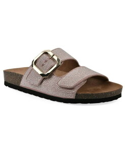 �z���C�g�}�E���e�� ���f�B�[�X �V���[�Y �T���_�� White Mountain Women's Granitas Round Toe Flat Sandals Blush Pink Suede �s���N