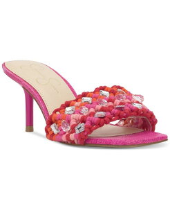 �W�F�V�J�V���v�\�� ���f�B�[�X �V���[�Y �T���_�� Jessica Simpson Women's Cameleah Embellished Woven Dress Sandals Bright Orchid Knit Rope