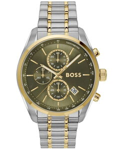 q[S{X Y ANZT[ rv TVc Hugo Boss Men's Grand Prix 44 Quartz Chronograph Two-Tone Stainless-Steel Watch 44.50mm Two-tone