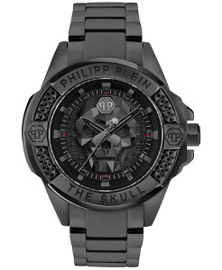 �t�B���b�v�v���C�� �����Y �A�N�Z�T���[ �r���v Philipp Plein Men's The Skull Black Ion Plated Bracelet Watch 44mm Ip Black �u���b�N