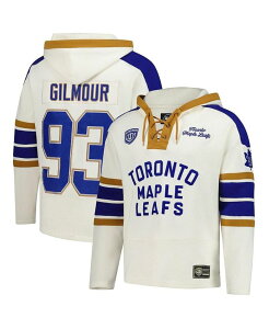 47 uh Y AE^[ p[J[EXEFbg [X p[J[ '47 Brand Men's Doug Gilmour Cream Toronto Maple Leaf's Blue Line Heritage Name Number Lace-Up Pullover Hoodie Cream N[