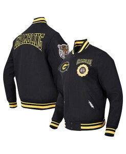 �v���X�^���_�[�h �����Y �A�E�^�[ �W���P�b�g�E�u���]�� �E�[�� �W���P�b�g Pro Standard Men's Black Grambling Tigers Crest Wool Full-Zip Jacket Black �u���b�N