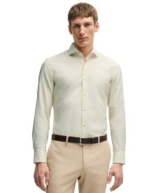 ヒューゴボス メンズ トップス シャツ Hugo Boss Men's Easy-Iron Slim-Fit Dress Shirt Open White ホワイト