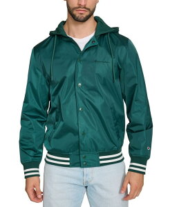 `sI Y AE^[ WPbgEu] W[W[ WPbg Champion Men's Jersey Hood Varsity Bomber Jacket Rain Forest tHXg