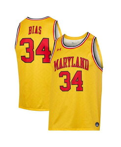 A_[A[}[ Y gbvX Vc W[W[ Under Armour Men's Len Bias Gold Maryland Terrapins Replica Player Jersey Gold S[h