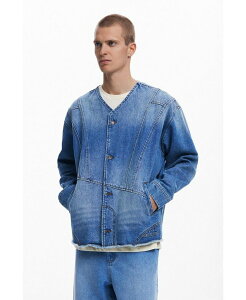 fWOA Y AE^[ WPbgEu] pb`[N fj WPbg Desigual Men's Patchwork denim jacket Light blue u[