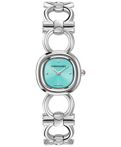 tFK fB[X ANZT[ rv TVc Ferragamo Women's Swiss Double Gancini Stainless Steel Link Bracelet Watch 25mm Stainless