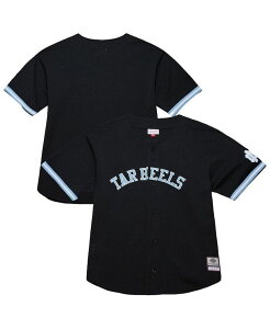 �~�b�`�F��&�l�X �����Y �g�b�v�X �V���c �W���[�W�[ �q�[�� Mitchell & Ness Men's Black North Carolina Tar Heels On The Clock Full-Button Fashion Jersey Black �u���b�N