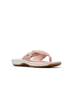 N[NX fB[X V[Y T_ Clarks Women's Cloudsteppers Breeze Dalia Rip Tape Sandals Blush Interest Synthetic ubV